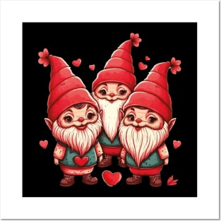 Happy valentine's day for women with gnomes design "v-day" Posters and Art